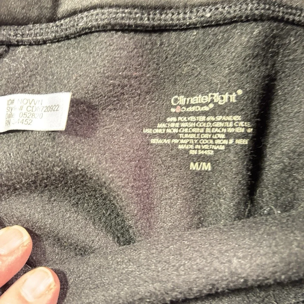 Climateright‎ Cuddle Duds XS Women's Leggings Black Back Waist Pocket
